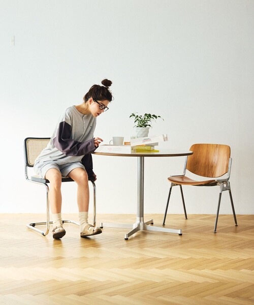 TOWNCRAFT(タウンクラフト)の「TOWN CRAFT/タウンクラフト 別注 ワンポイントロゴ ベースボール ロングスリーブTシャツ/ロンT/9分袖(Tシャツ/カットソー・メンズ・グレー/ネイビー/ベージュ・MEDIUM/LARGE)」の9枚目の写真