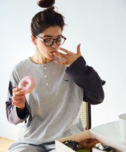 TOWNCRAFT(タウンクラフト)の「TOWN CRAFT/タウンクラフト 別注 ワンポイントロゴ ベースボール ロングスリーブTシャツ/ロンT/9分袖(Tシャツ/カットソー・メンズ・グレー/ネイビー/ベージュ・MEDIUM/LARGE)」の12枚目の写真