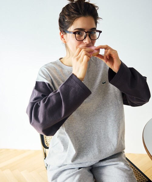 TOWNCRAFT(タウンクラフト)の「TOWN CRAFT/タウンクラフト 別注 ワンポイントロゴ ベースボール ロングスリーブTシャツ/ロンT/9分袖(Tシャツ/カットソー・メンズ・グレー/ネイビー/ベージュ・MEDIUM/LARGE)」の13枚目の写真