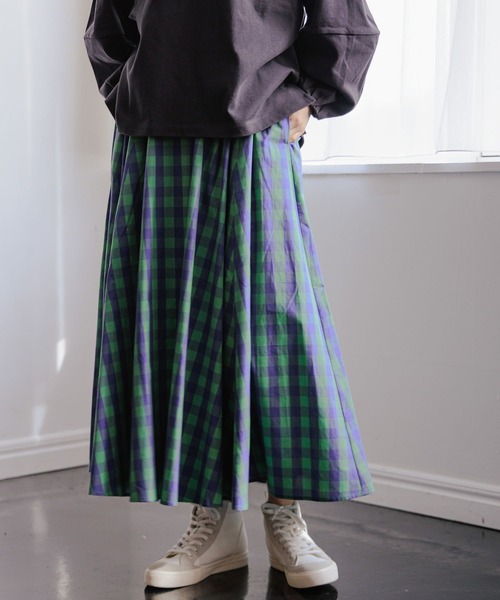 niko and...(ニコアンド)の「ドライタックフレアスカート(スカート・レディース・ホワイト/グリーン/ベージュ/ネイビー・LARGE/MEDIUM)」の17枚目の写真