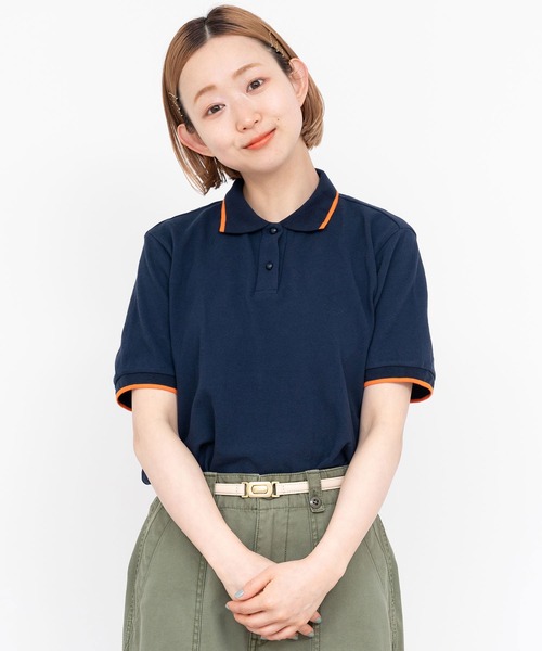 CHILD WOMAN（チャイルドウーマン）の「かのこ ポロシャツ（ポロシャツ・レディース・グリーン/サックスブルー/レッド/ネイビー・FREE）」の3枚目の写真