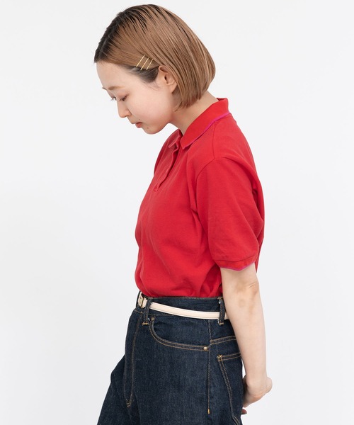 CHILD WOMAN（チャイルドウーマン）の「かのこ ポロシャツ（ポロシャツ・レディース・グリーン/サックスブルー/レッド/ネイビー・FREE）」の7枚目の写真