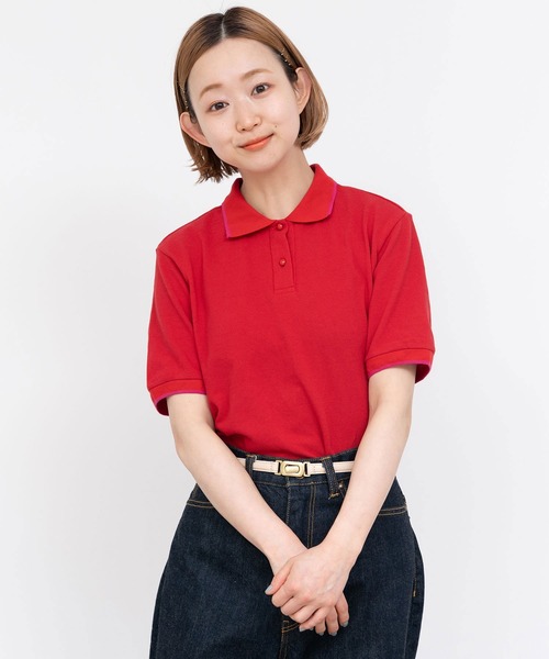 CHILD WOMAN（チャイルドウーマン）の「かのこ ポロシャツ（ポロシャツ・レディース・グリーン/サックスブルー/レッド/ネイビー・FREE）」の5枚目の写真