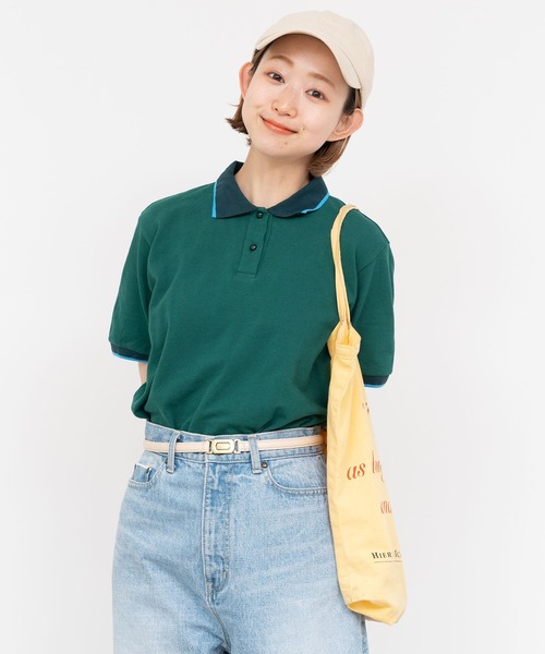 CHILD WOMAN（チャイルドウーマン）の「かのこ ポロシャツ（ポロシャツ・レディース・グリーン/サックスブルー/レッド/ネイビー・FREE）」の16枚目の写真