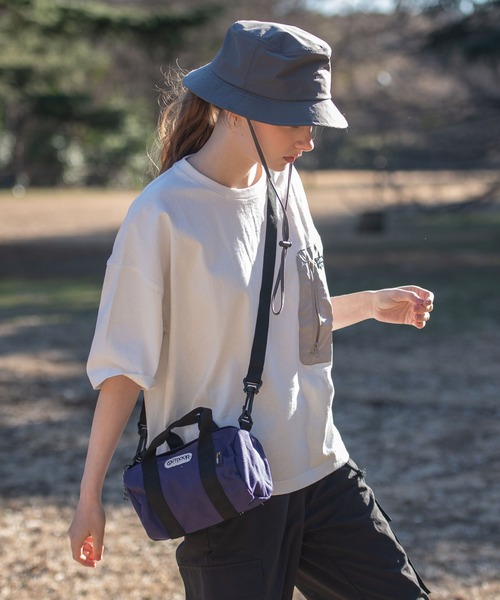 OUTDOOR PRODUCTS（アウトドアプロダクツ）の「USAコットン　ポケット付き  ビッグシルエット　ワンポイントブランドロゴ　Tシャツ（Tシャツ/カットソー・レディース・ホワイト/ベージュ/ブラック・FREE）」の21枚目の写真