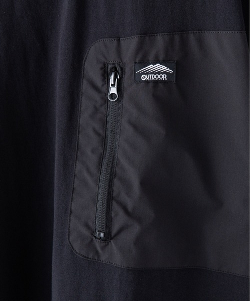 OUTDOOR PRODUCTS（アウトドアプロダクツ）の「USAコットン　ポケット付き  ビッグシルエット　ワンポイントブランドロゴ　Tシャツ（Tシャツ/カットソー・レディース・ホワイト/ベージュ/ブラック・FREE）」の9枚目の写真