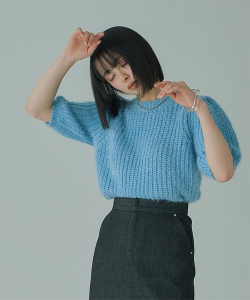 miette（ミエット）の「パフスリーブシャギーニット（ニット