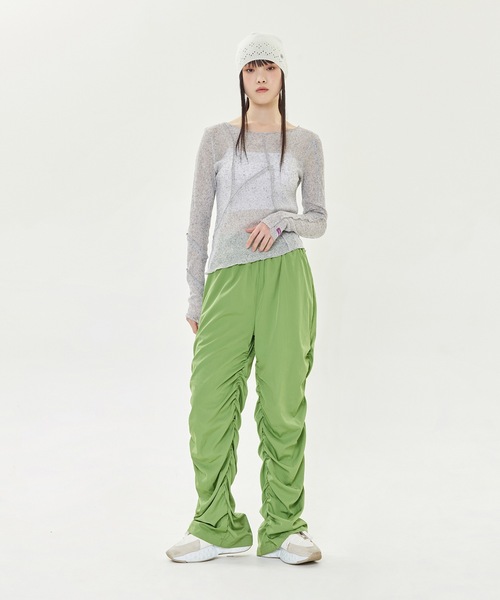 TARGETTO(ターゲット)の「【TARGETTO 】カット アウト シースルー ロング スリーブ Tシャツ / CUT OUT SEE THROUGH LONG SLEEVE TEE SHIRT(Tシャツ/カットソー・レディース・ライトグレー/ブラック・FREE)」の7枚目の写真