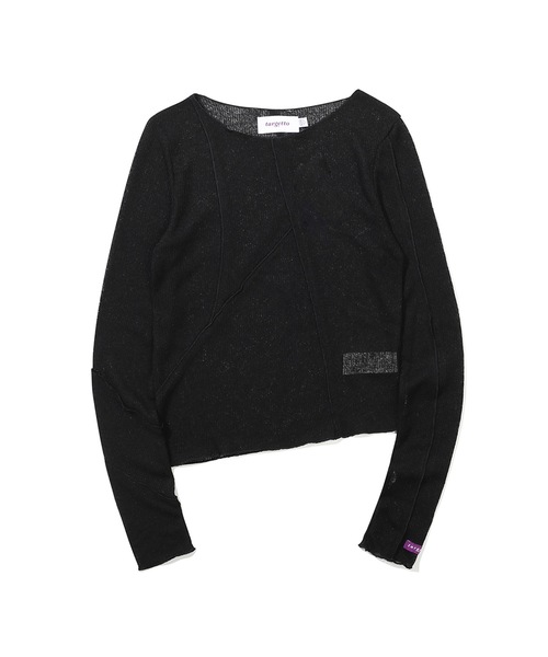 TARGETTO(ターゲット)の「【TARGETTO 】カット アウト シースルー ロング スリーブ Tシャツ / CUT OUT SEE THROUGH LONG SLEEVE TEE SHIRT(Tシャツ/カットソー・レディース・ライトグレー/ブラック・FREE)」の11枚目の写真