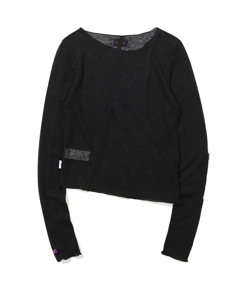 TARGETTO(ターゲット)の「【TARGETTO 】カット アウト シースルー ロング スリーブ Tシャツ / CUT OUT SEE THROUGH LONG SLEEVE TEE SHIRT(Tシャツ/カットソー・レディース・ライトグレー/ブラック・FREE)」の12枚目の写真