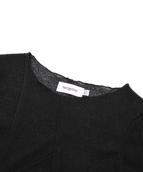 TARGETTO(ターゲット)の「【TARGETTO 】カット アウト シースルー ロング スリーブ Tシャツ / CUT OUT SEE THROUGH LONG SLEEVE TEE SHIRT(Tシャツ/カットソー・レディース・ライトグレー/ブラック・FREE)」の13枚目の写真