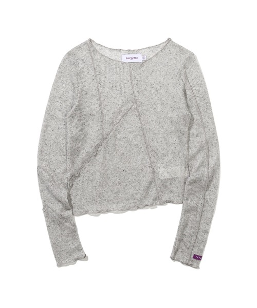 TARGETTO(ターゲット)の「【TARGETTO 】カット アウト シースルー ロング スリーブ Tシャツ / CUT OUT SEE THROUGH LONG SLEEVE TEE SHIRT(Tシャツ/カットソー・レディース・ライトグレー/ブラック・FREE)」の17枚目の写真
