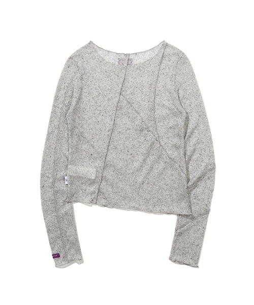 TARGETTO(ターゲット)の「【TARGETTO 】カット アウト シースルー ロング スリーブ Tシャツ / CUT OUT SEE THROUGH LONG SLEEVE TEE SHIRT(Tシャツ/カットソー・レディース・ライトグレー/ブラック・FREE)」の18枚目の写真