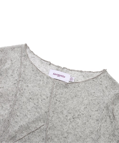 TARGETTO(ターゲット)の「【TARGETTO 】カット アウト シースルー ロング スリーブ Tシャツ / CUT OUT SEE THROUGH LONG SLEEVE TEE SHIRT(Tシャツ/カットソー・レディース・ライトグレー/ブラック・FREE)」の19枚目の写真