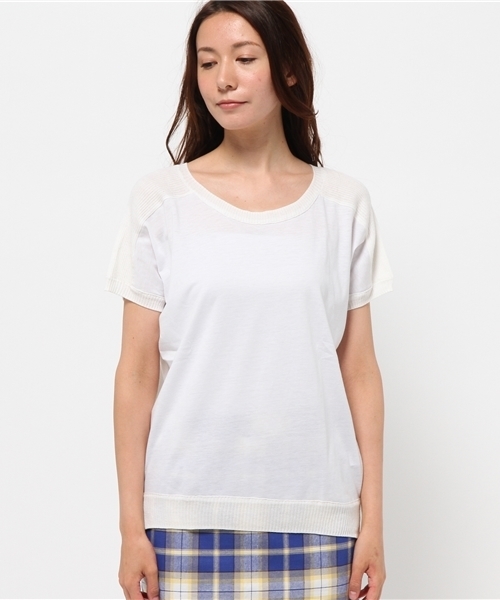 OUTLET（アウトレット）の「【CIAOPANIC TYPY】カット×ニットT（ニット/セーター・レディース・イエロー/ホワイト・FREE）」の10枚目の写真