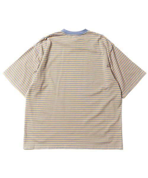 TOWNCRAFT（タウンクラフト）の「Towncraft PREP/タウンクラフトプレップ Kanoko Multi Border Tee/カノコ マルチ ボーダーTシャツ（Tシャツ/カットソー・メンズ・オフホワイト/サックスブルー・MEDIUM/LARGE）」の13枚目の写真