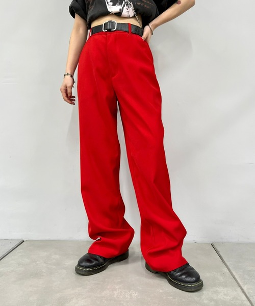 WHO'S WHO gallery（フーズフーギャラリー）の「ストレートスラックス（スラックス・レディース・チャコールグレー/ブラック/レッド/オフホワイト/ピンク・FREE）」の5枚目の写真