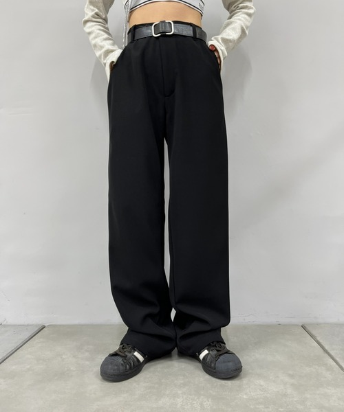 WHO'S WHO gallery（フーズフーギャラリー）の「ストレートスラックス（スラックス・レディース・チャコールグレー/ブラック/レッド/オフホワイト/ピンク・FREE）」の15枚目の写真