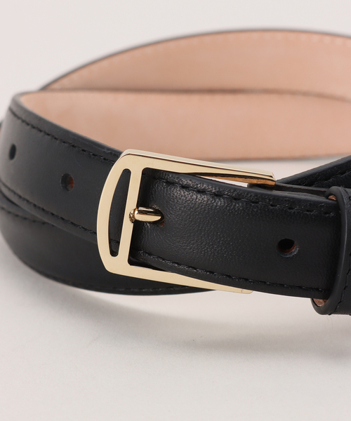 セール】【MAISON BOINET/メゾンボワネ】細ベルト（BLACK）（ベルト