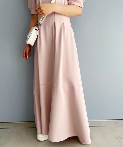 LIMMSE（リムズ）の「【LIMMSE】カットフレアロングワンピース（ワンピース・レディース・杢グレー/オフホワイト/サックスブルー/ピンク・FREE）」の10枚目の写真