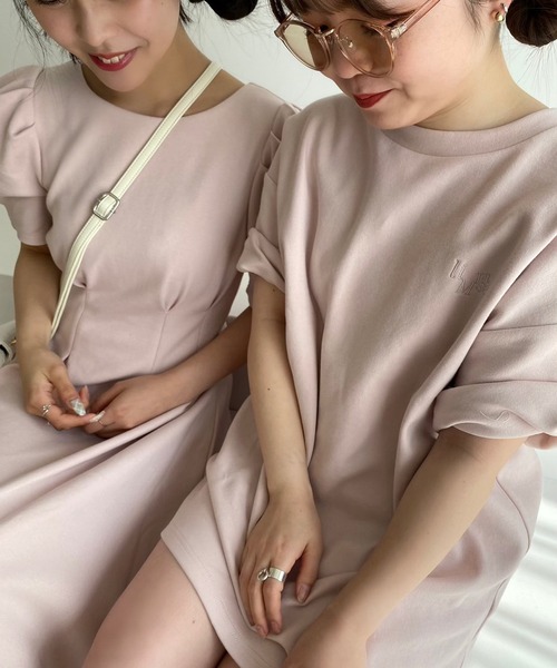 LIMMSE（リムズ）の「【LIMMSE】カットフレアロングワンピース（ワンピース・レディース・杢グレー/オフホワイト/サックスブルー/ピンク・FREE）」の19枚目の写真