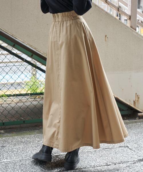 Auntie Rosa Holiday（アンティローザホリデー）の「ハイウエストフレアスカート（スカート・レディース・ブラック/ベージュ/ライトベージュ/カーキ・マルチサイズ）」の13枚目の写真
