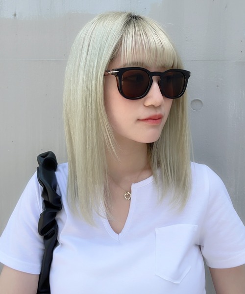 Peony（ピオニー）の「【Peony/ピオニー】/カラーレンズ ウェリントンサングラス（サングラス・レディース・グレー/ブラウン/ベージュ/ブラック・FREE）」の3枚目の写真