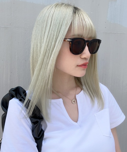 Peony（ピオニー）の「【Peony/ピオニー】/カラーレンズ ウェリントンサングラス（サングラス・レディース・グレー/ブラウン/ベージュ/ブラック・FREE）」の12枚目の写真