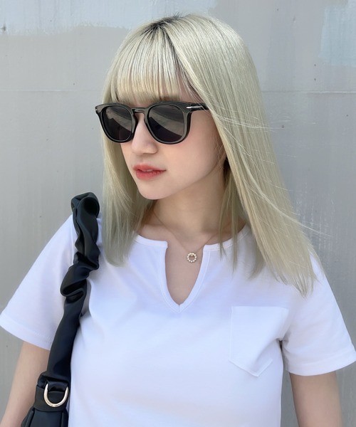 Peony（ピオニー）の「【Peony/ピオニー】/カラーレンズ ウェリントンサングラス（サングラス・レディース・グレー/ブラウン/ベージュ/ブラック・FREE）」の14枚目の写真