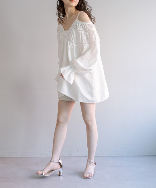 mystic（ミスティック）の「センタープレスショートパンツ（その他パンツ・レディース・アイボリー/ブラック・1/2）」の9枚目の写真