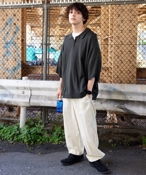 MONO-MART(モノマート)の「ナイロン バルーンシルエット イージートレーニングパンツ(その他パンツ・メンズ・グレー/ネイビー/ベージュ/ブラック/ナチュラル/オリーブ・M/L/S)」の13枚目の写真