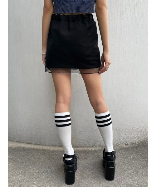 ENVYM（アンビー）の「シアーレイヤードミニスカート（スカート・レディース・ブラック/ホワイト・FREE）」の20枚目の写真