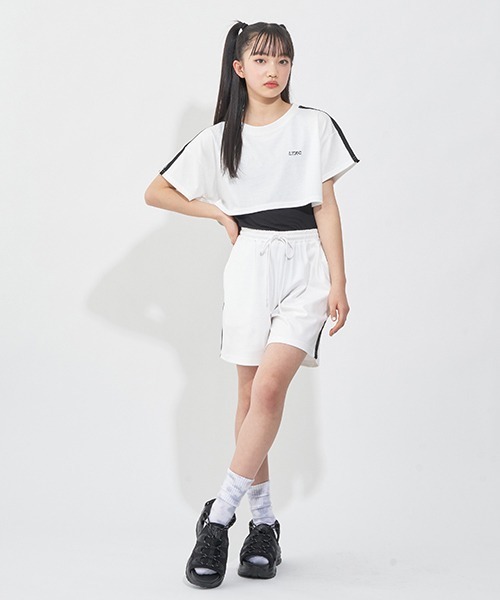 LOVETOXIC（ラブトキシック）の「【LTXC】接触冷感ラインショートパンツ（その他パンツ・キッズ・ブラック/サックスブルー/オフホワイト・M/L/S/SS）」の5枚目の写真