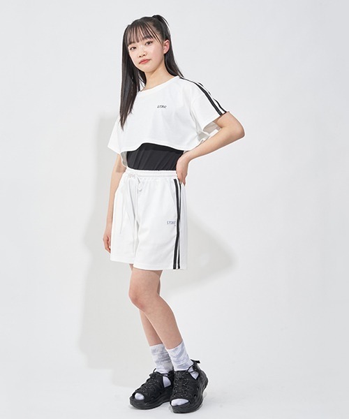 LOVETOXIC（ラブトキシック）の「【LTXC】接触冷感ラインショートパンツ（その他パンツ・キッズ・ブラック/サックスブルー/オフホワイト・M/L/S/SS）」の6枚目の写真