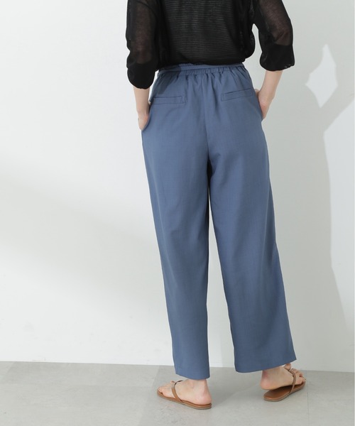 N.（N. Natural Beauty Basic）（エヌエヌナチュラルビューティーベーシック）の「◆麻調イージーパンツ（スラックス・レディース・オレンジ/モカ/ブルー・MEDIUM）」の18枚目の写真