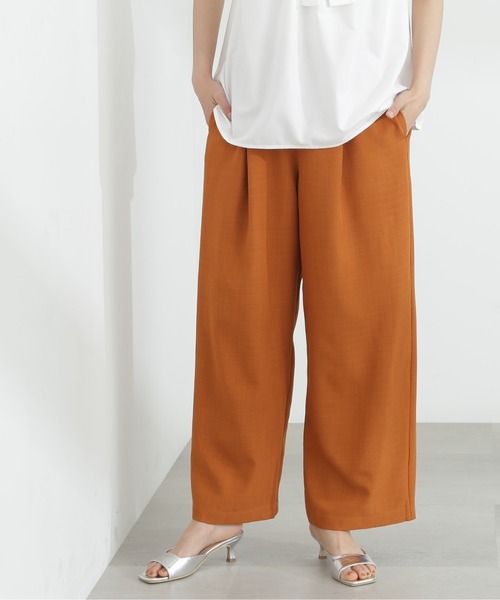 N.（N. Natural Beauty Basic）（エヌエヌナチュラルビューティーベーシック）の「◆麻調イージーパンツ（スラックス・レディース・オレンジ/モカ/ブルー・MEDIUM）」の11枚目の写真