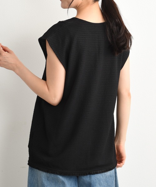 INTERPLANET（インタープラネット）の「フィールド柄ヨークフリンジベスト（ベスト・レディース・ナチュラル/ブラック/イエロー・FREE）」の18枚目の写真