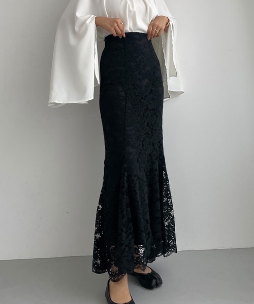 Louere（ルエレ）の「ハイウエストレースマーメイドスカート