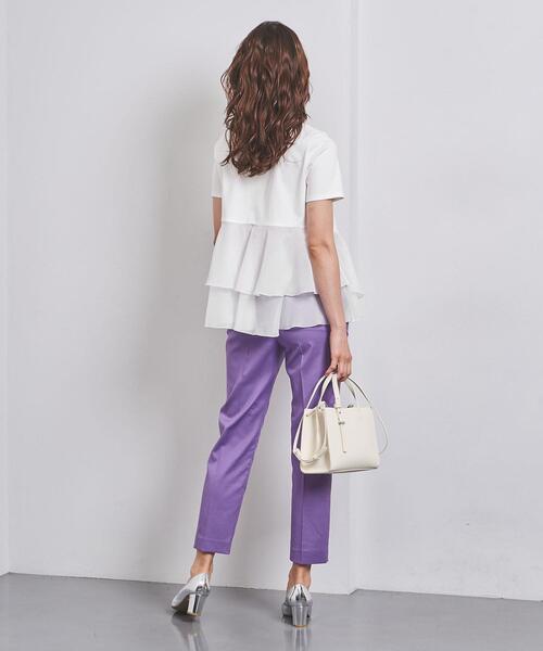 UNITED ARROWS（ユナイテッドアローズ）の「イレギュラー ティアード コンビ Tシャツ（Tシャツ/カットソー・レディース・オフホワイト/ブラック/ネイビー・FREE）」の17枚目の写真