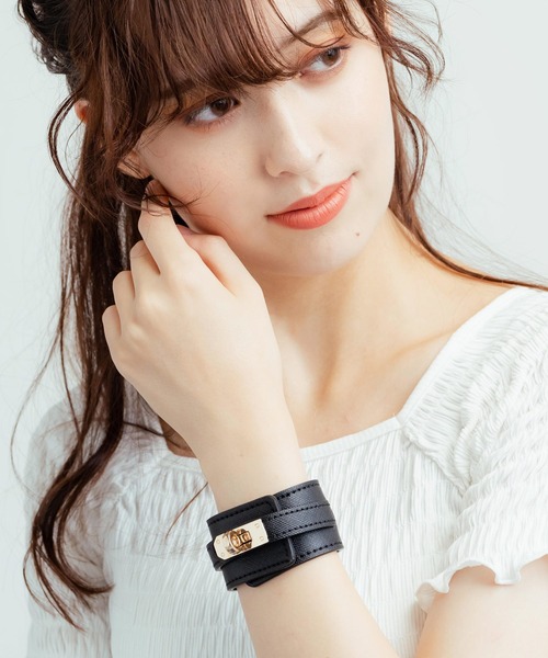 Milok（ミロック） シルバー925 レザーコンビバングル b590-3-1.jpg
