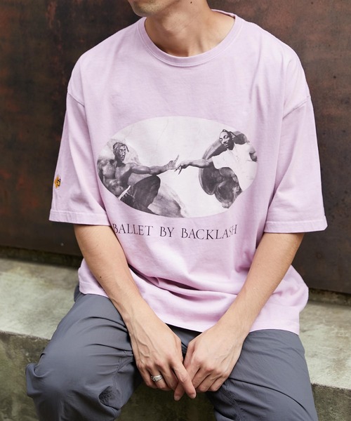 BACKLASH（バックラッシュ）の「【Ballet by BACKLASH / バレエ バイ バックラッシュ】BLA Tシャツ（Tシャツ/カットソー・レディース・ピンク/ベージュ/グリーン/ブラック・FREE）」の4枚目の写真