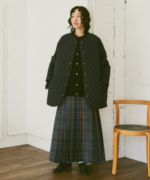 Libra Cue（リブラ キュー）の「プリーツロングスカート（スカート・レディース・ネイビー/ブラック/ブラウン/アイボリー・FREE）」の14枚目の写真