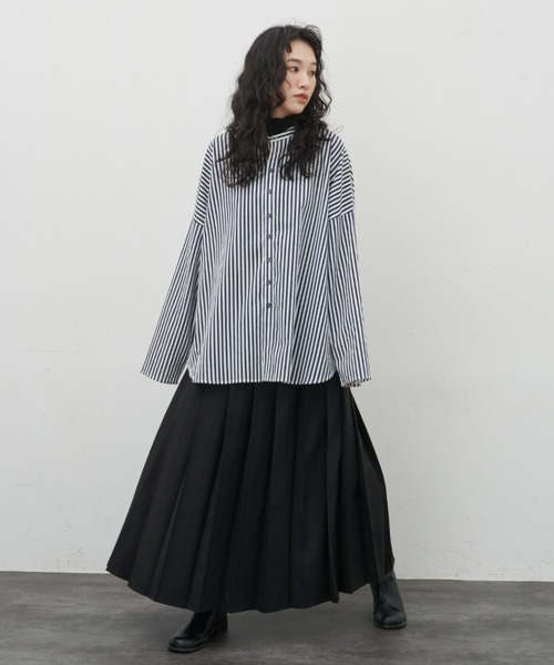 Libra Cue（リブラ キュー）の「プリーツロングスカート（スカート・レディース・ネイビー/ブラック/ブラウン/アイボリー・FREE）」の21枚目の写真