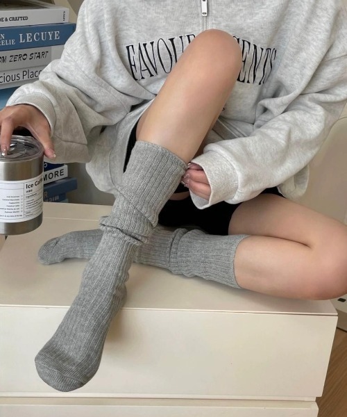 VIBGYOR(ヴィブジョー)の「【LAMPOON】ルーズソックス(ソックス/靴下・レディース・ホワイト/ブラック/グレー/ピンク/ブルー・FREE)」の18枚目の写真