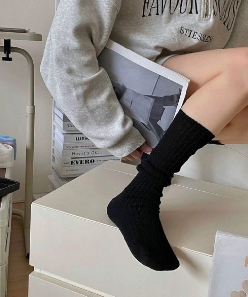 VIBGYOR(ヴィブジョー)の「【LAMPOON】ルーズソックス(ソックス/靴下・レディース・ホワイト/ブラック/グレー/ピンク/ブルー・FREE)」の16枚目の写真