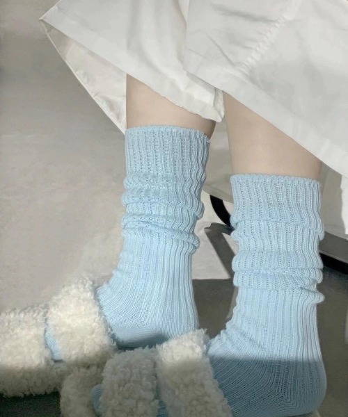 VIBGYOR(ヴィブジョー)の「【LAMPOON】ルーズソックス(ソックス/靴下・レディース・ホワイト/ブラック/グレー/ピンク/ブルー・FREE)」の15枚目の写真