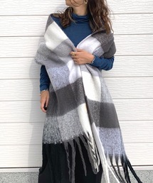 Q | マルチチェックフリンジストール(ストール/ショール)