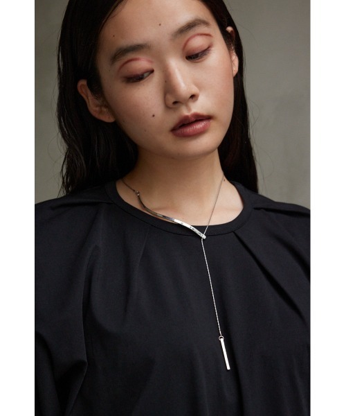 AZUL by moussy（アズールバイマウジー）の「スクエアメタルバーコンビネックレス（ネックレス・レディース・シルバー/ゴールド系その他・FREE）」の7枚目の写真