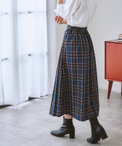 nissen(ニッセン)の「脇プリーツAラインロング丈スカート(スカート・レディース・ブラック/イエロー系/ブルー系・L/LL/M/S)」の13枚目の写真