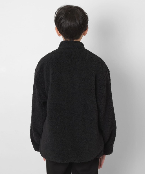 GLAZOS（グラソス）の「【撥水】ナイロン・ボアインナー付き３WAYコート（ブルゾン・キッズ・カーキ/ブラック/ベージュ・130cm/140cm/150cm/160cm/170cm）」の13枚目の写真